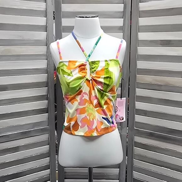 Women Strappy Halter Knit Tank | Future Collective | Medium - Picture 1 of 9